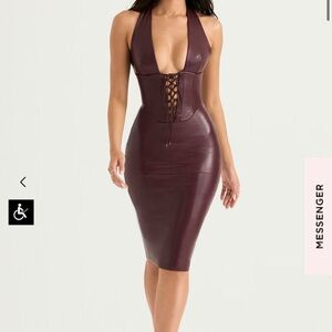 BRAND NEW House of CB Vegan Leather Dress